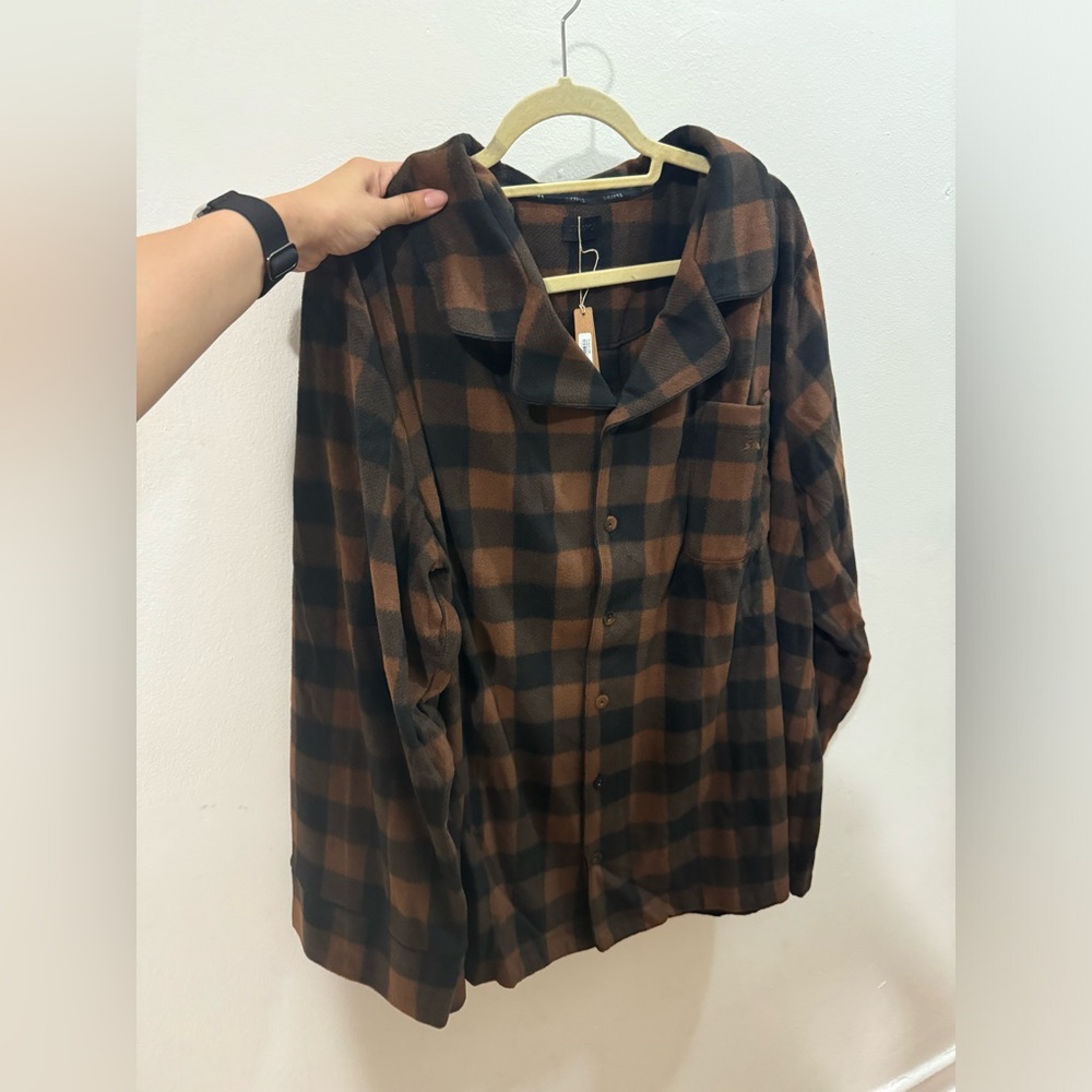 Skims Size 4X Plaid Sleep Set Jasper Buffalo Check Holiday Brown PJs NWT - Picture 9 of 10